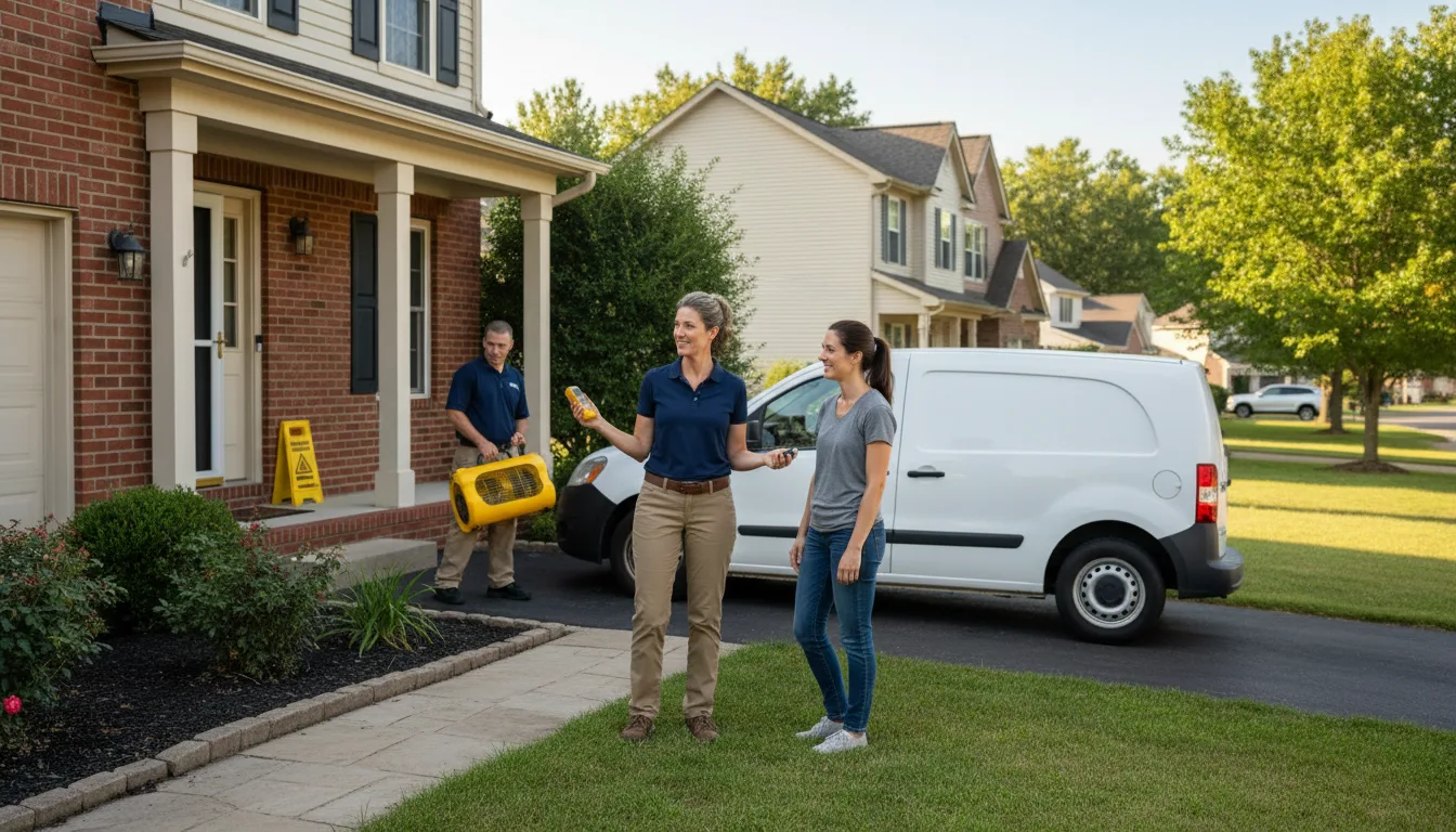 Residential water damage restoration in Okolona, MS